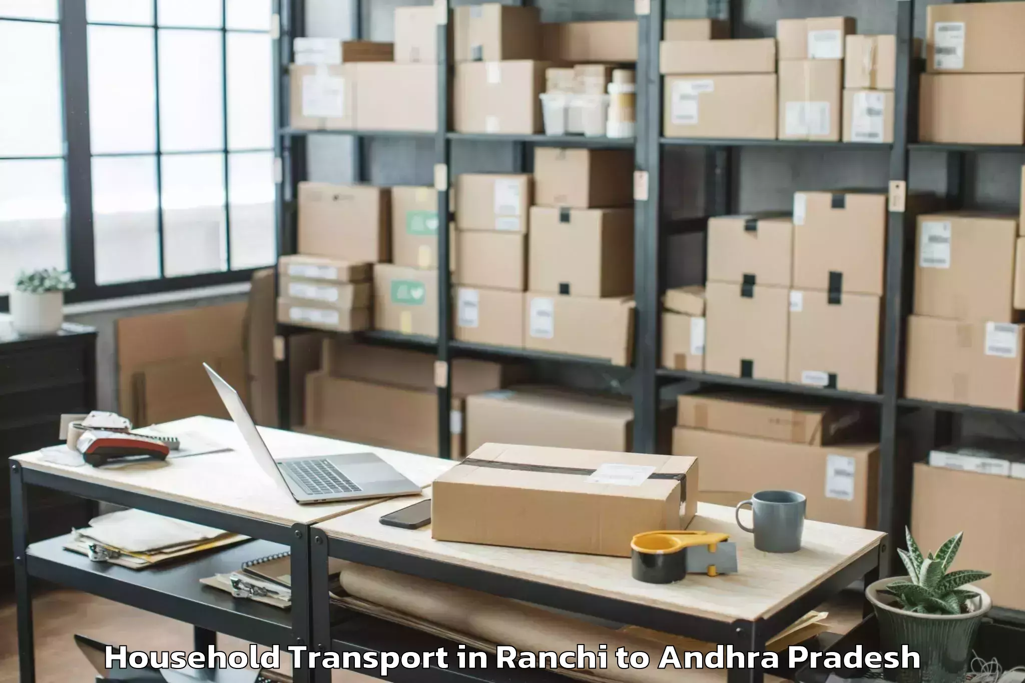 Get Ranchi to Ponnuru Household Transport